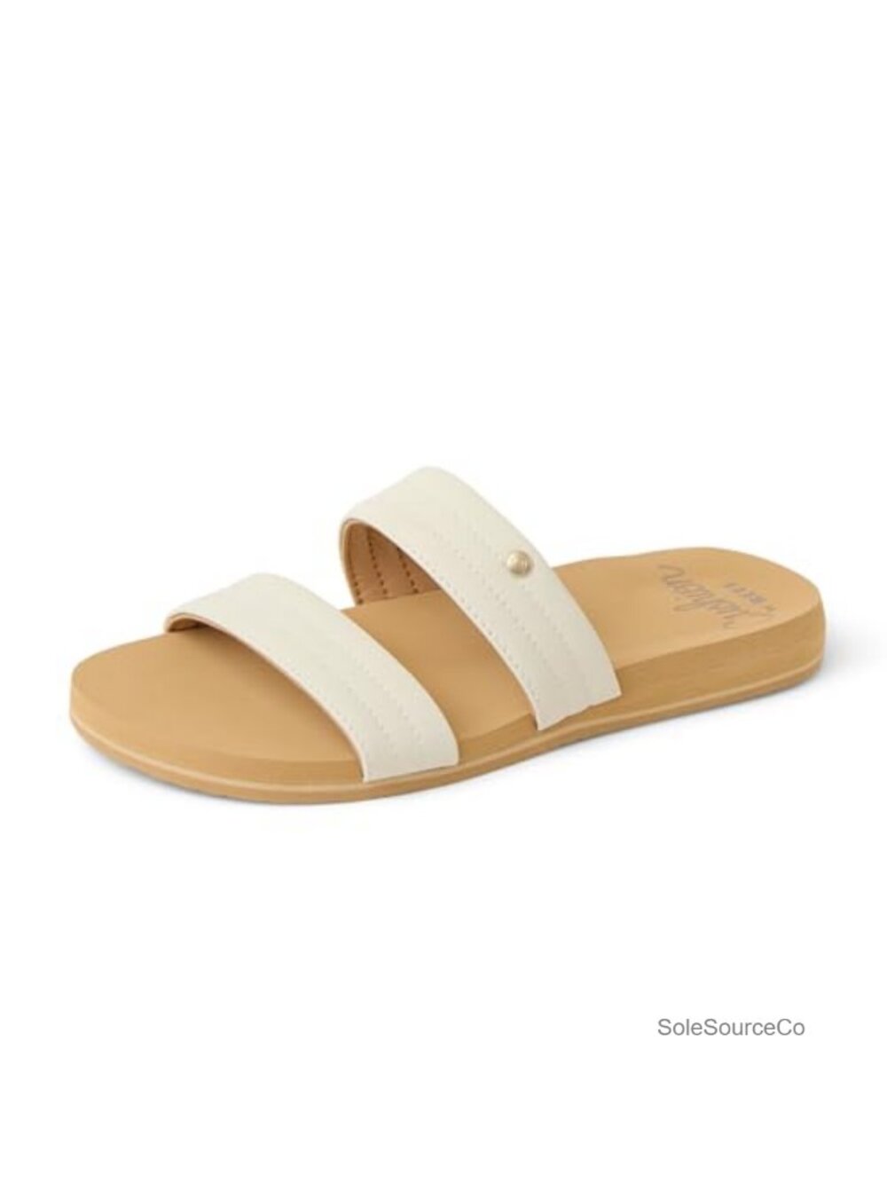 Women's Slide Sandals PVC-Free Synthetic Quilted Straps EVA Footbed Casual